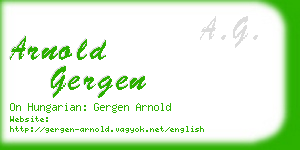 arnold gergen business card